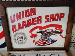 (4) Barber Shop Advertising Signs