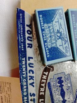 Vintage Twenty Grand Leather Stropped Razor Blades