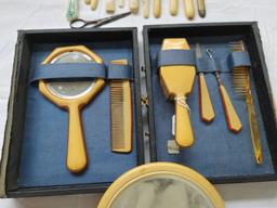 Celluloid Tools and Manicure Set