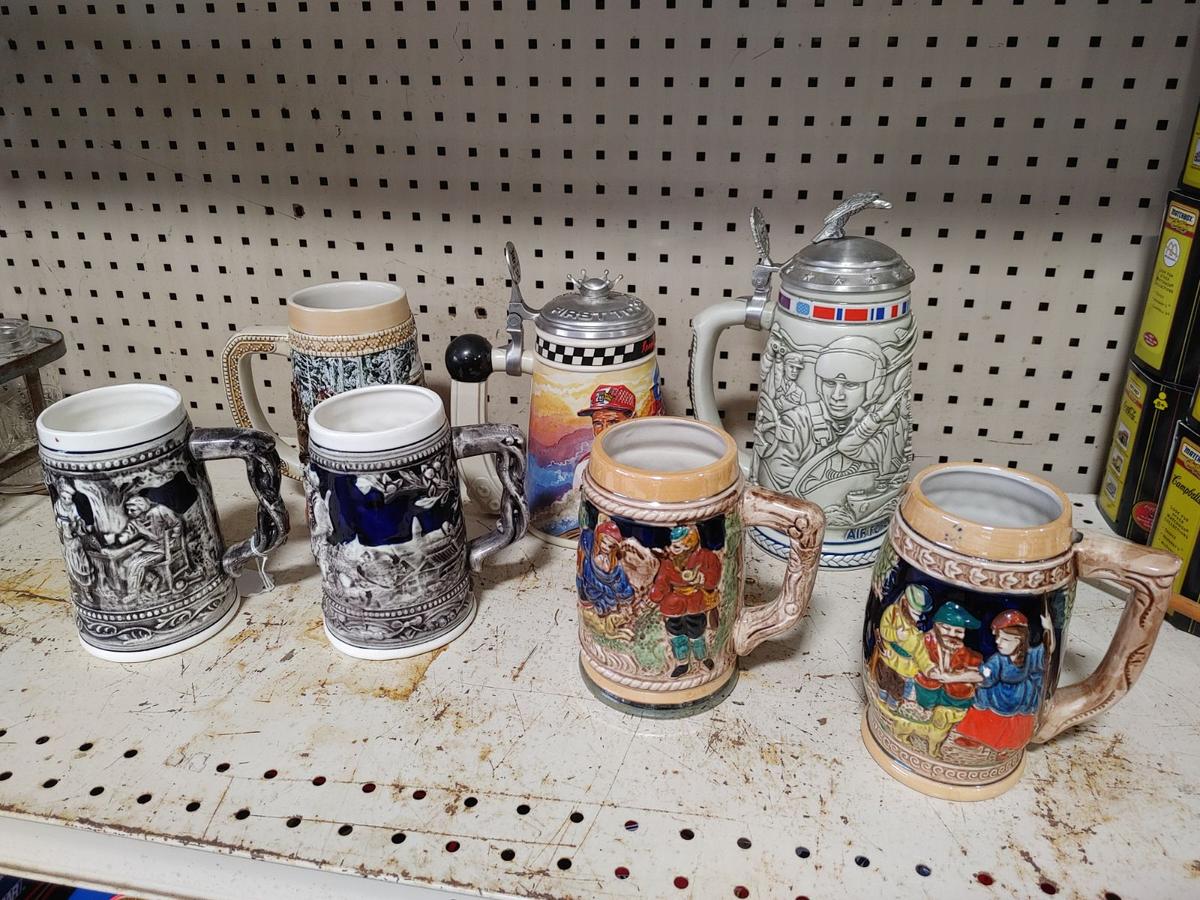 (7) Assorted Beer Steins