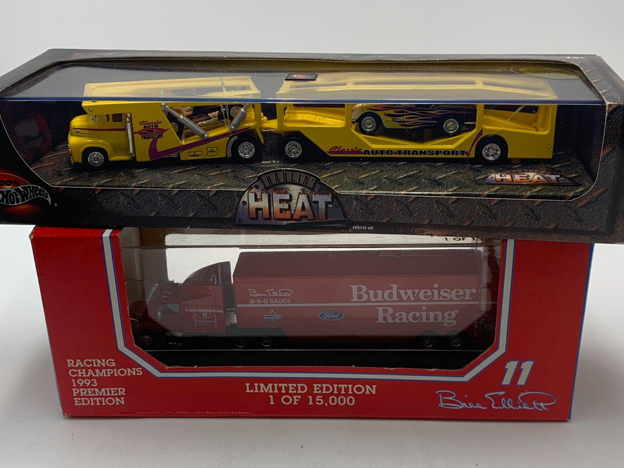 (6) Bill Elliott #94 & Other Hot Wheels Racing Champions Team Haulers