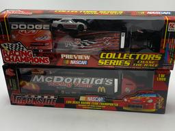 (6) Bill Elliott #94 & Other Hot Wheels Racing Champions Team Haulers