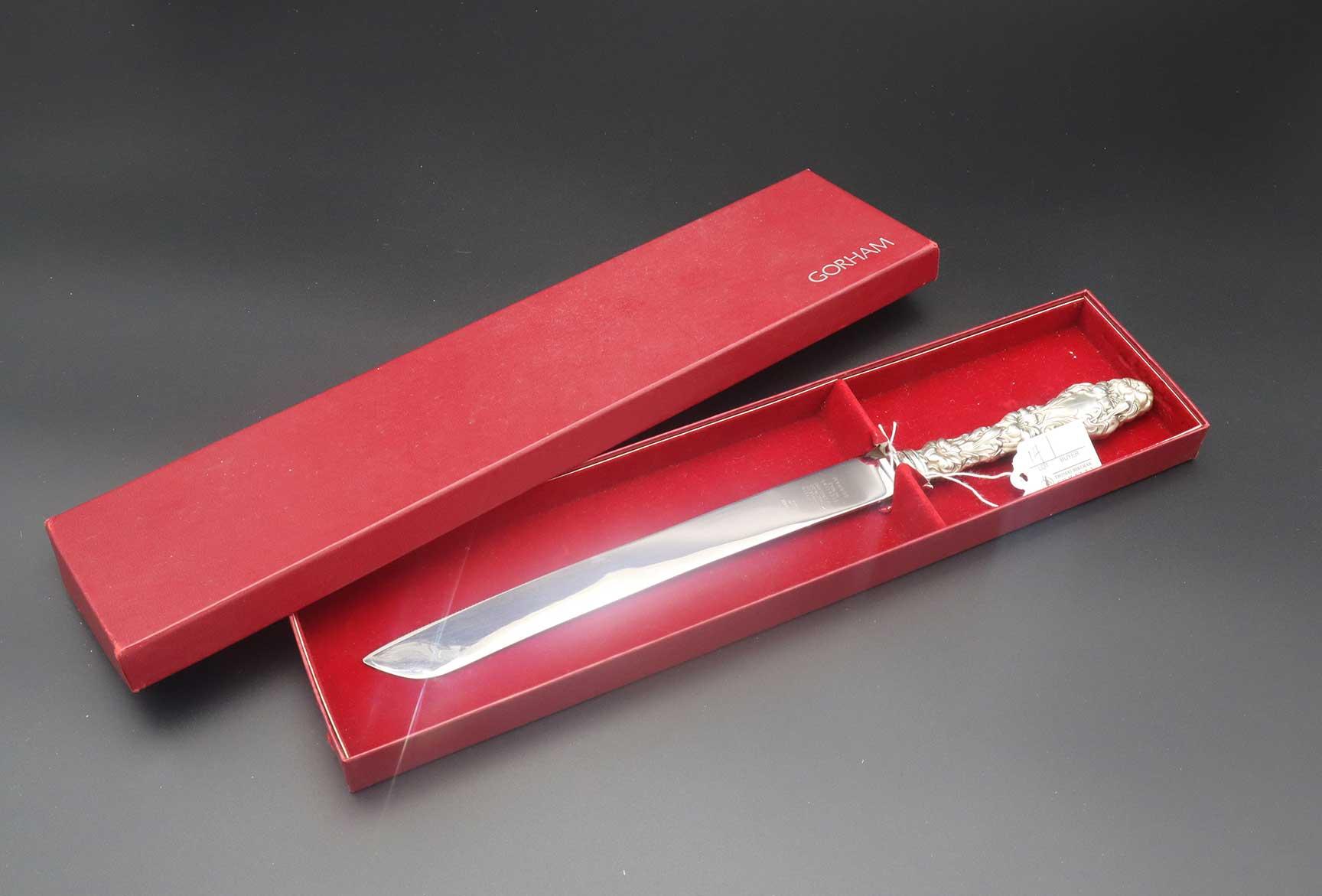 Gorham Lily Pattern Sterling Silver Handled Cake Knife