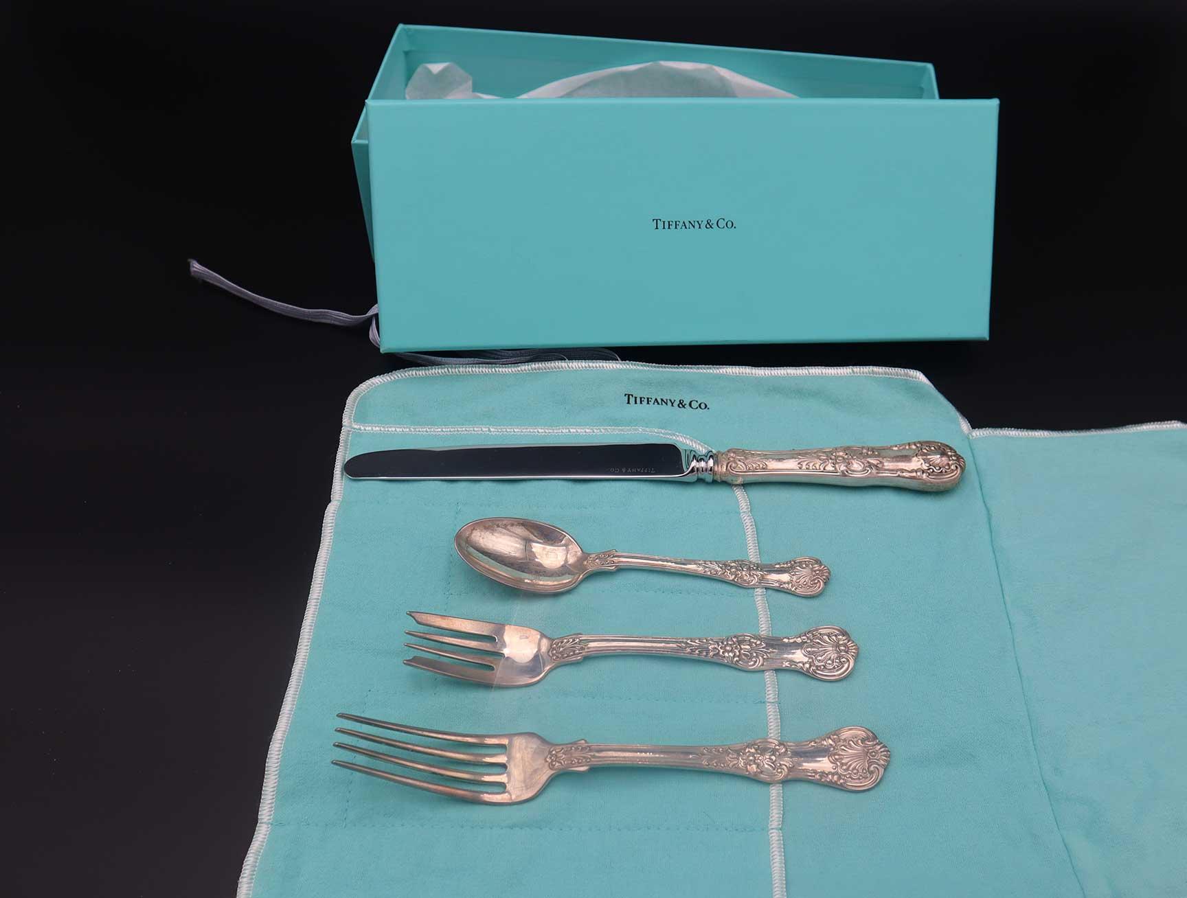 (5) Pieces of Tiffany & Co. English King Pattern Sterling Silver Flatware