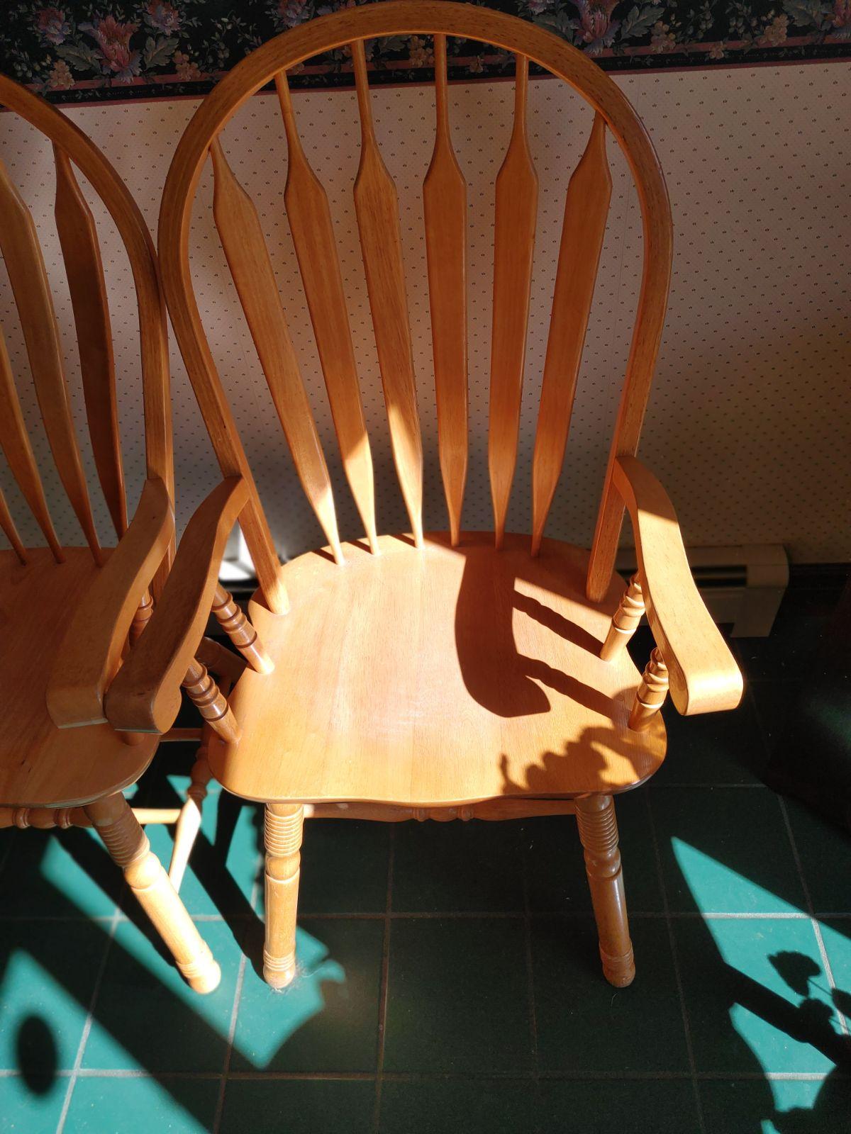 Set of 4 Hard Wood Chairs
