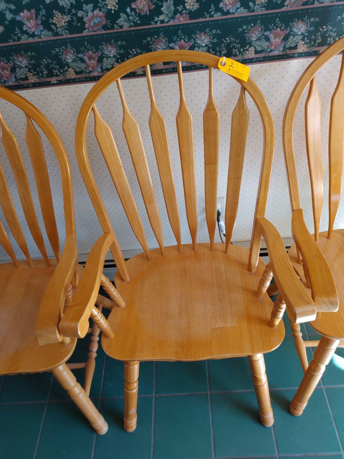 Set of 4 Hard Wood Chairs