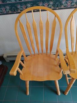 Set of 4 Hard Wood Chairs