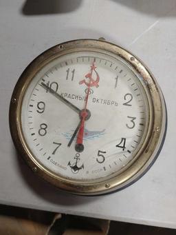 Vintage Soviet Ships Clock