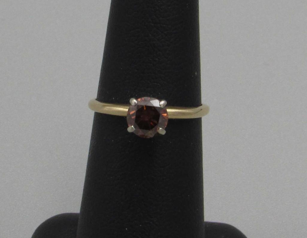 .80 Carat Brilliant Cut Chocolate Diamond Ring