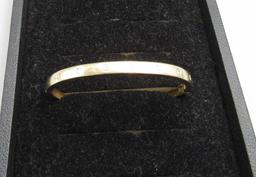 14K Yellow Gold & Diamond Bangle