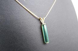 14K Yellow Gold & Tourmaline Necklace