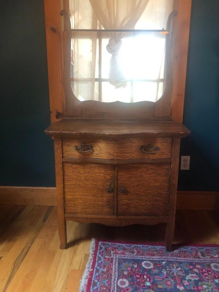 Antique Oak Wash Stand