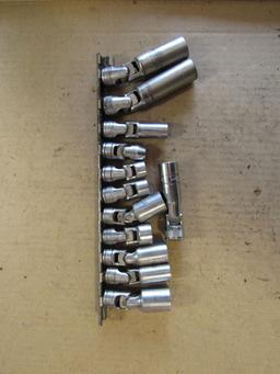 (12) Snap-On Swivel Head 3/8 Drive Sockets