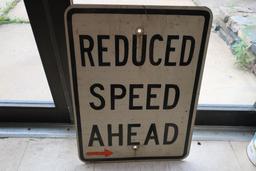 Aluminum "Reduced Speed Ahead" Street Sign