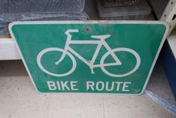 Aluminum "Bike Route" Sign