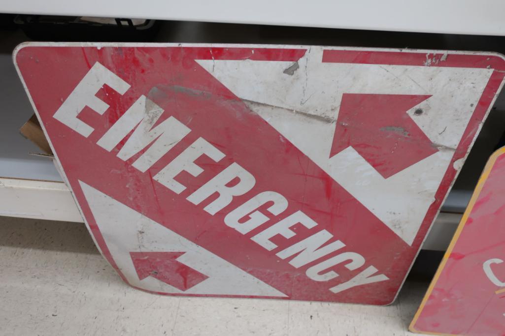Aluminum "Emergency" Sign