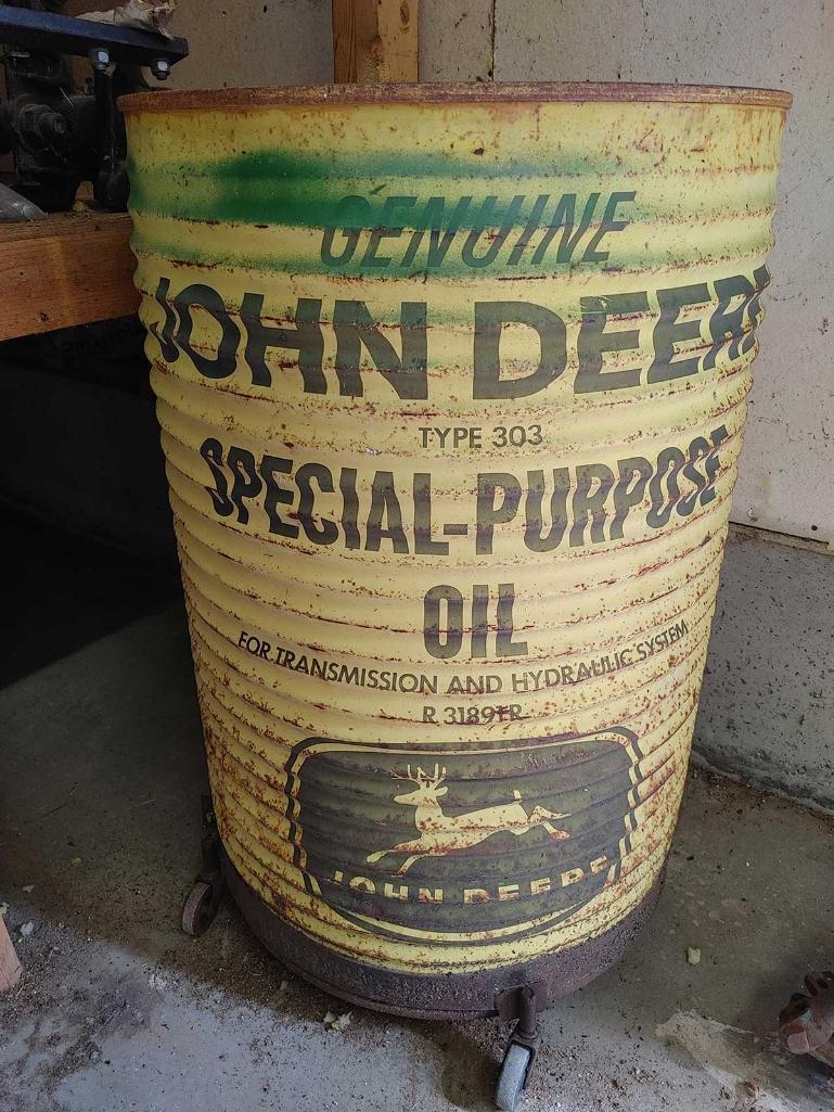 Vintage John Deere Steel Drum