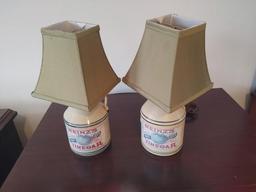 (2) 14"h Salt Glazed Jug Table Lamps