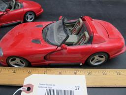 (2) Diecast Dodge Viper RT10s