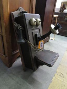 Antique Western Electric Oak Wall Telephone