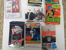 (4) Autograph and Game Used Cards & Unopened Football Card Packs