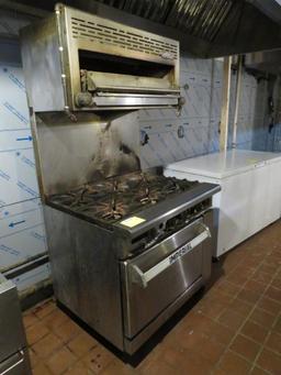 Imperial 36" 6 Burner Range w/ Salamander Broiler