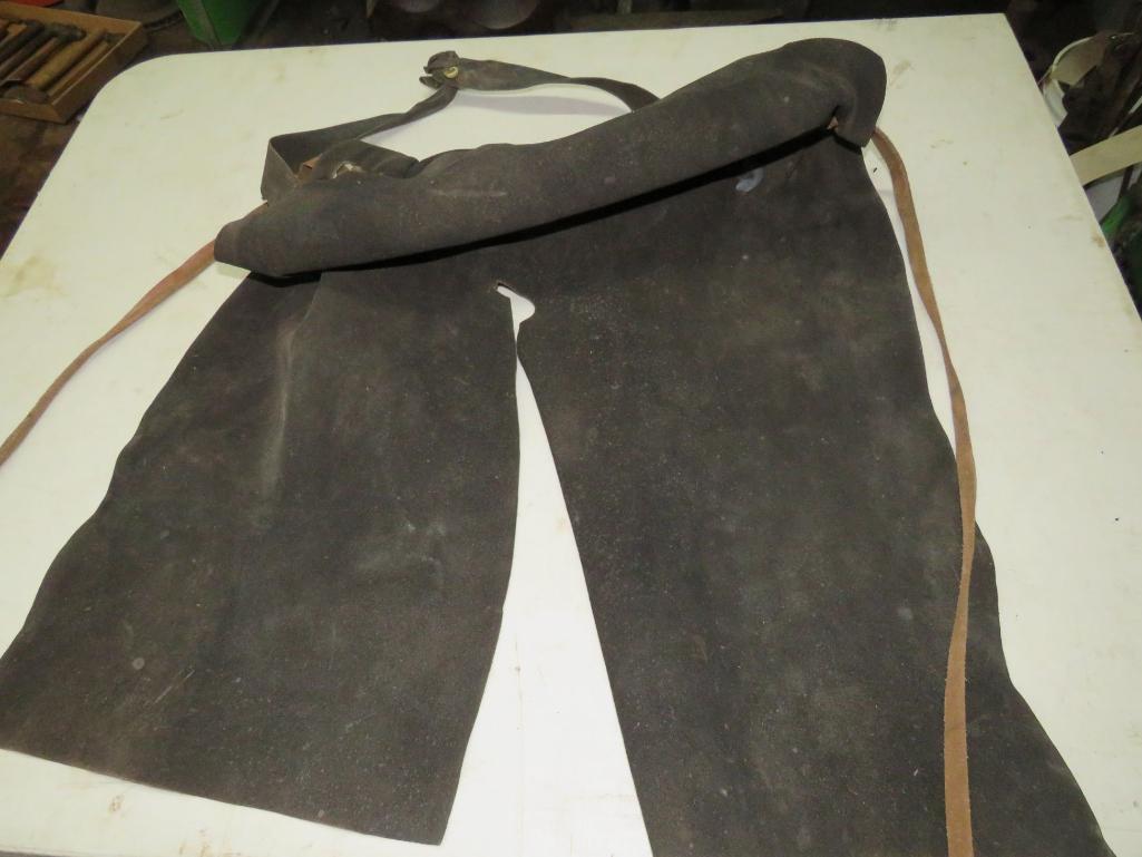 (2) Leather Aprons