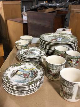 (115+/-) Pieces Of Johnson Brothers "The Friendly Village" Dishware