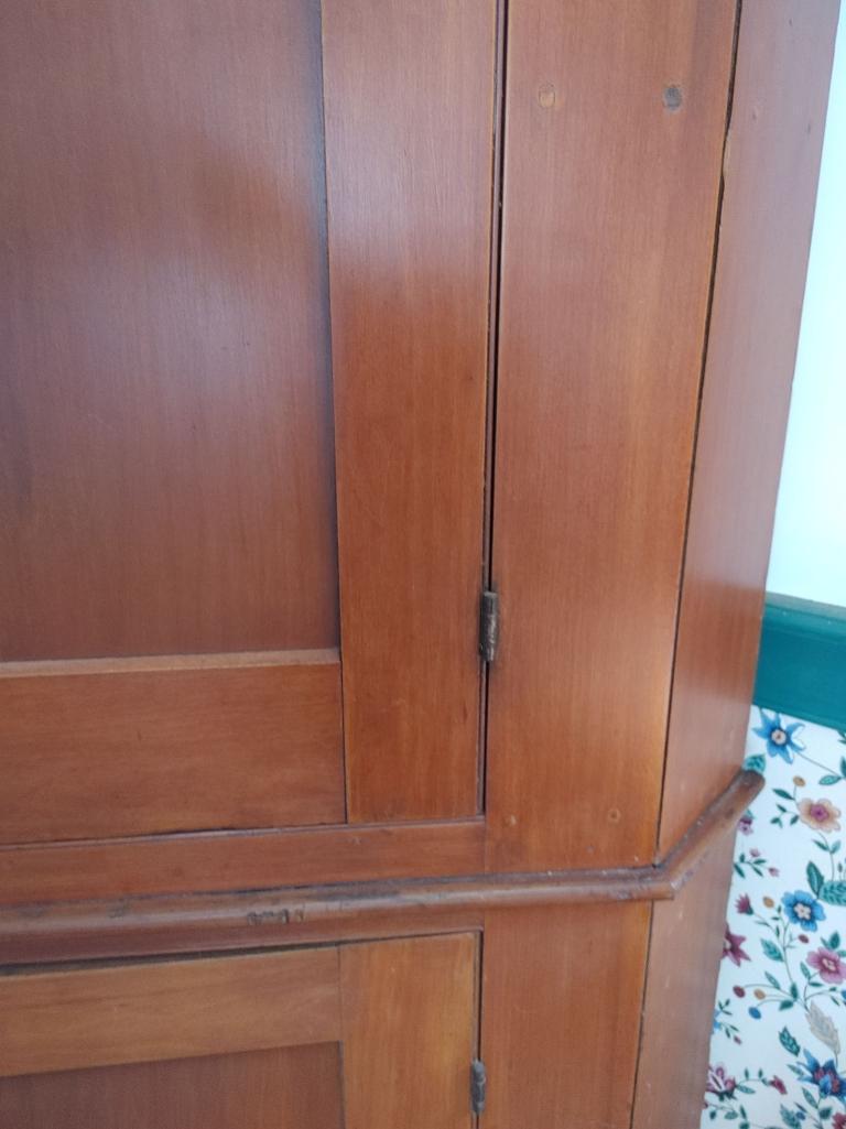 Antique Pine Corner Cupboard