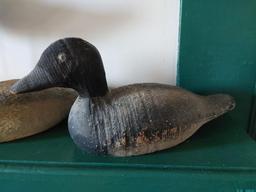 (2) Carved Decoys And (1) Decorative Shore Bird