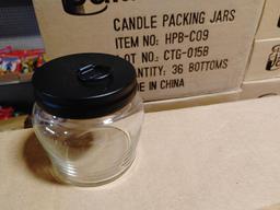 562+/- Glass Candle Packing Jars