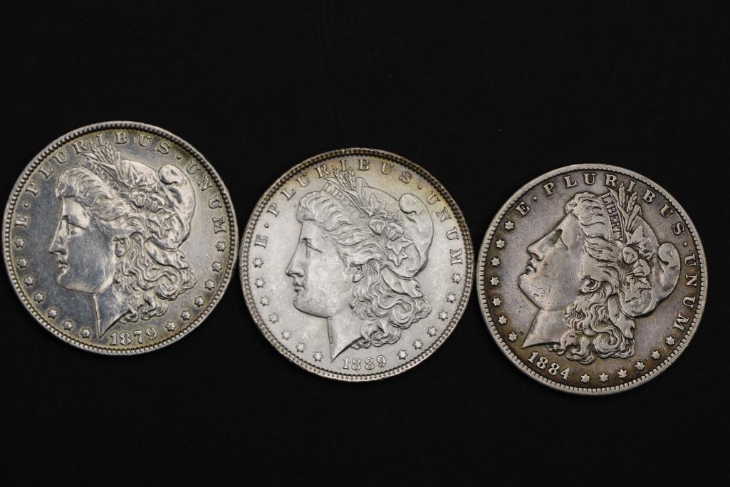 (3) Morgan Dollars