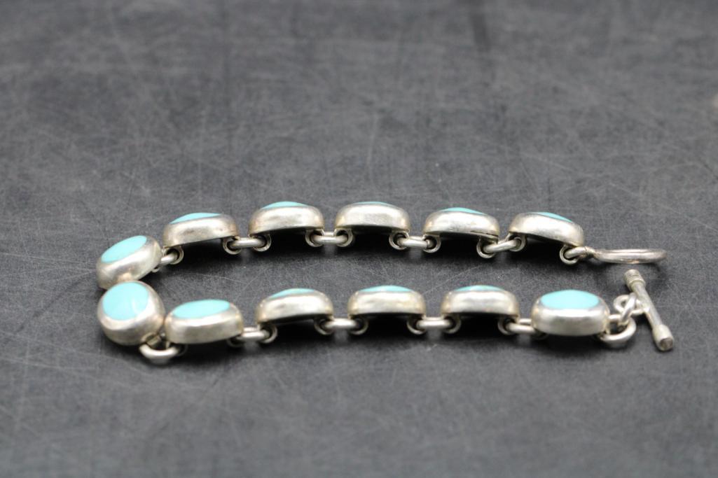 Sterling Silver and Turquoise Bracelet