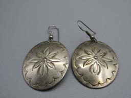 (2) Pairs of Native American Sterling Silver Earrings
