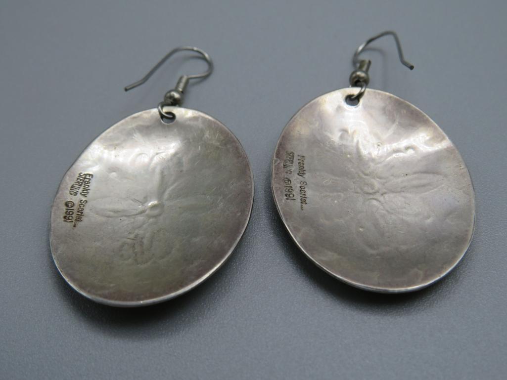 (2) Pairs of Native American Sterling Silver Earrings