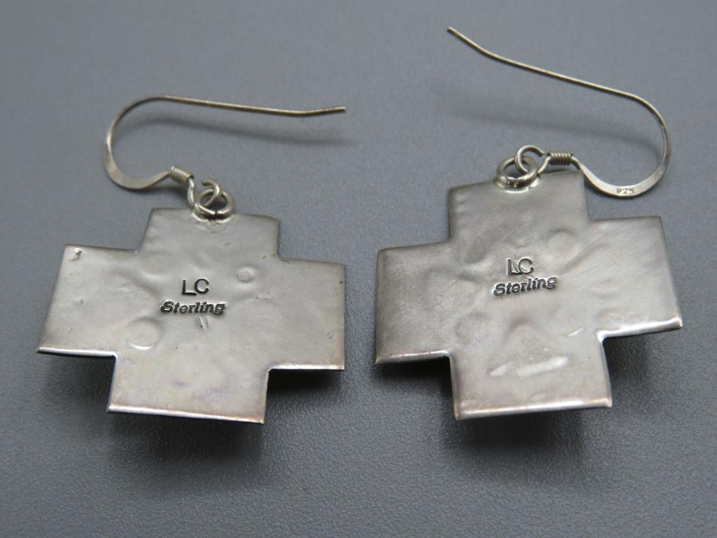 (2) Pairs of Native American Sterling Silver Earrings