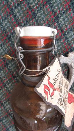 (2) German Glass Beer Steins