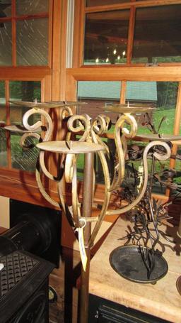 Asst. Pieces of Wrought Iron Candle Holders & Knickknacks