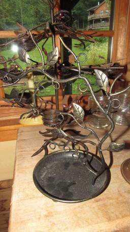 Asst. Pieces of Wrought Iron Candle Holders & Knickknacks