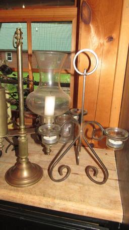 Asst. Pieces of Wrought Iron Candle Holders & Knickknacks