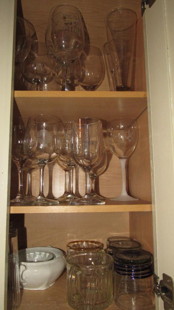 Contents of Kitchen Cabinets to Left of Sink