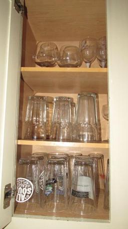 Contents of Kitchen Cabinets to Left of Sink