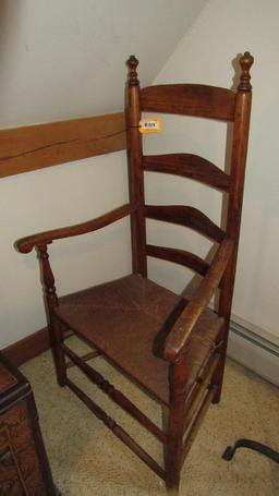 Antique Ladder Back Arm Chair