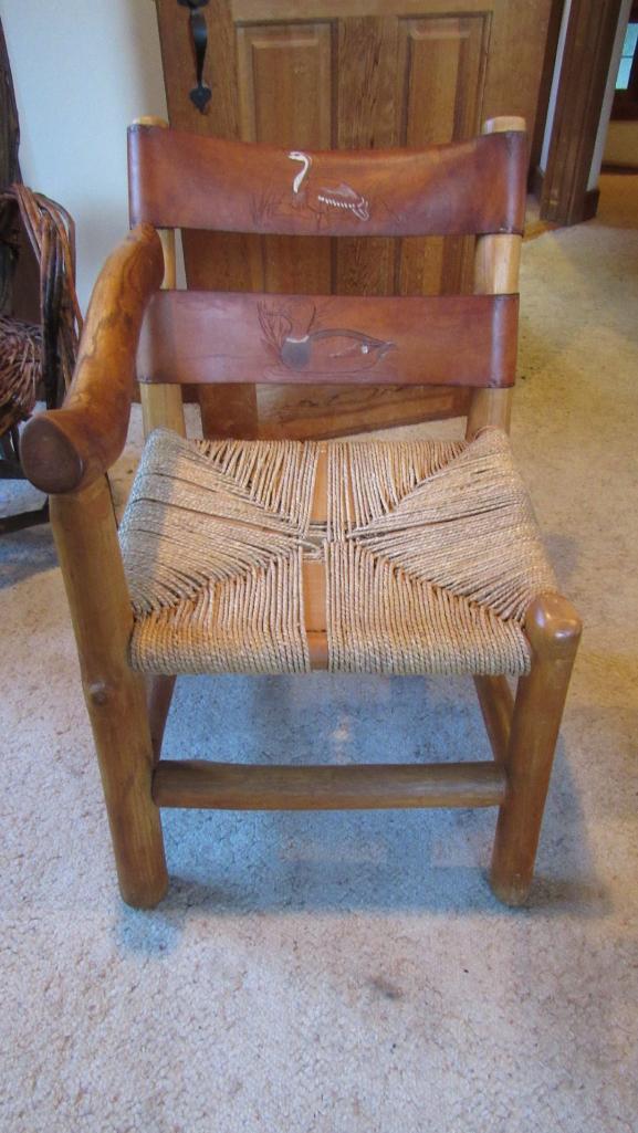 D.H. Bischoff Lodge Pole Single Arm Chair