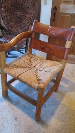 D.H. Bischoff Lodge Pole Single Arm Chair