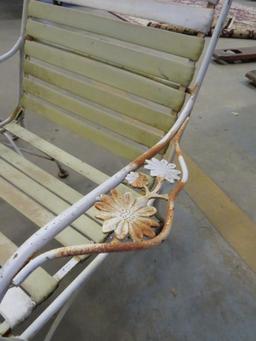 (3) Vintage Iron Garden / Patio Chairs