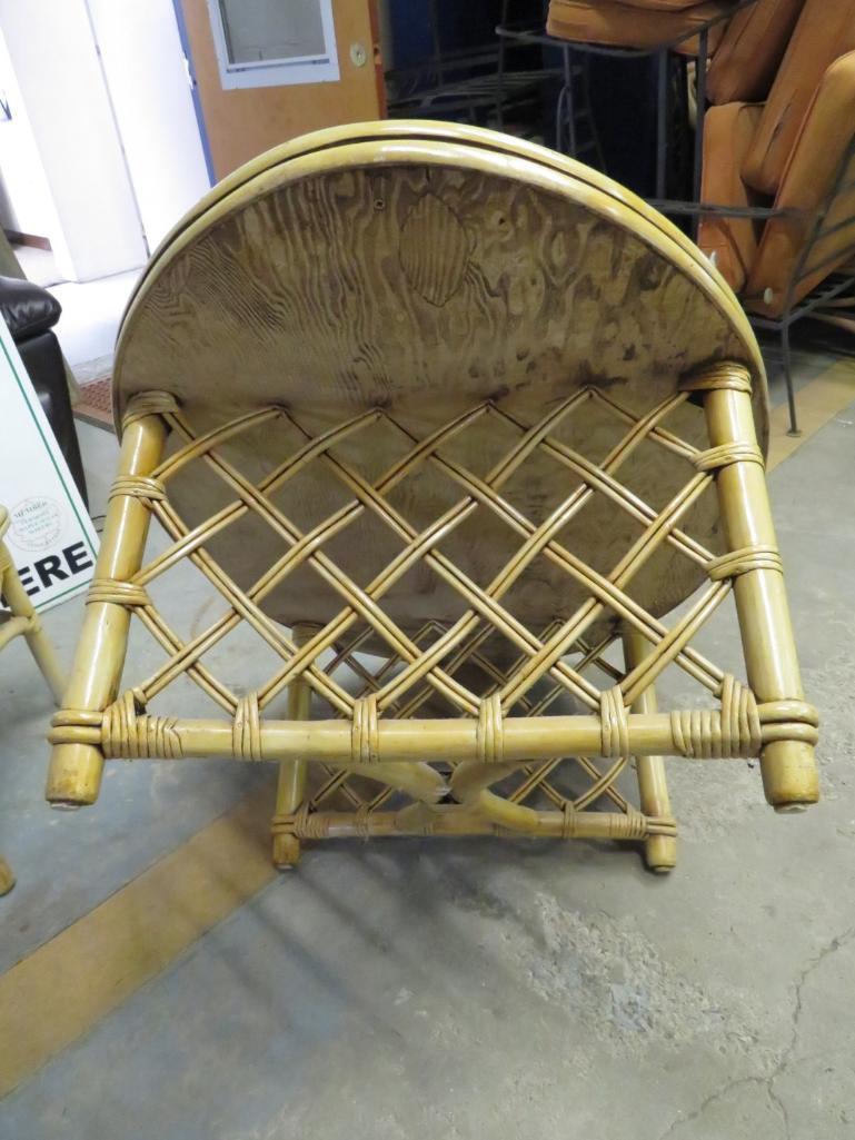 Mid-Century Modern Rattan Occasional Table