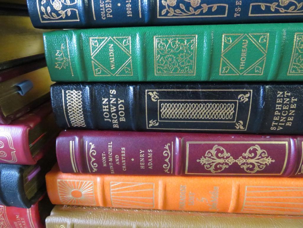 (22) Contemporary Leather Bound Classic Title Books