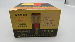 Vintage Wards Redhead .12 Ga. Shot Shell Box