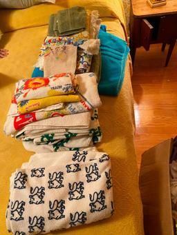 Large Lot of Towels, Wash cloths, Beach Towels; Dish Towels; etc.